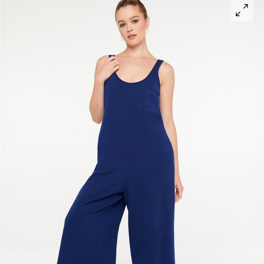 Fenty Beauty Blue Jumpsuit with Wide-Leg Silhouette